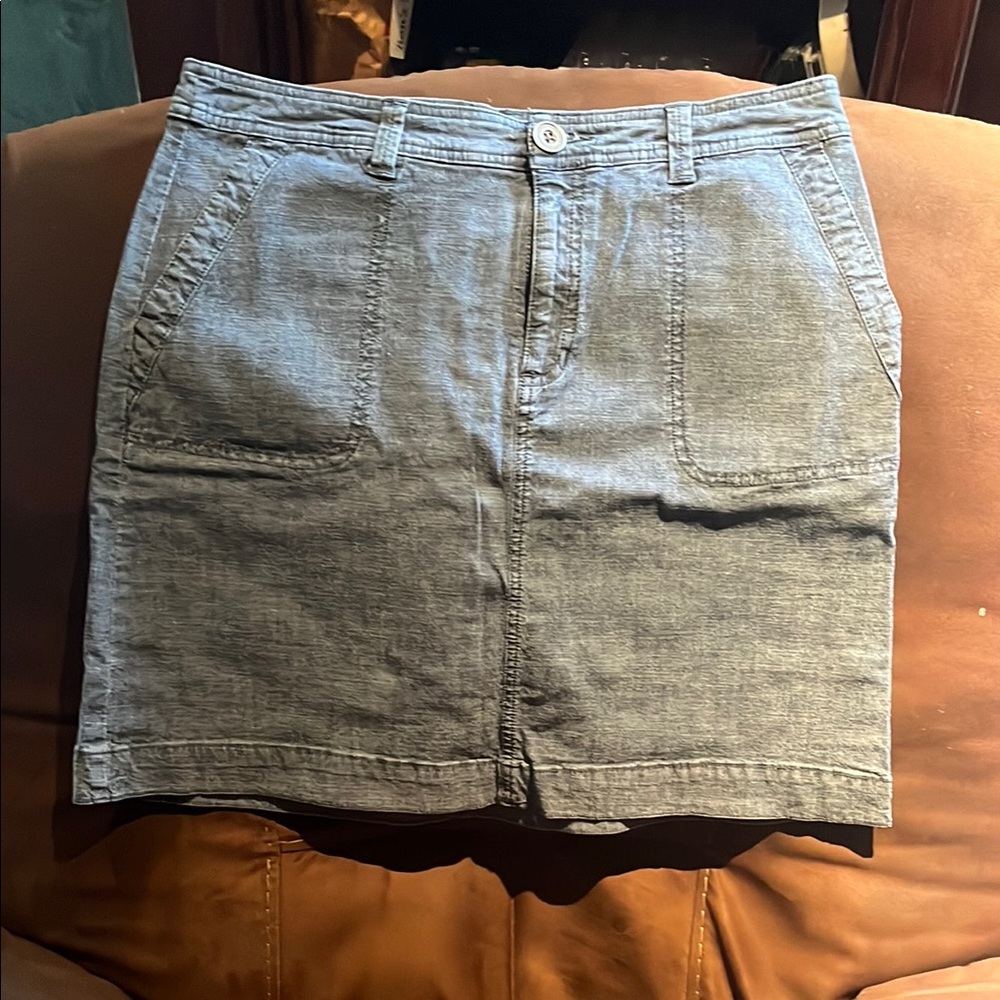Croft & Barrow Blue Mini Pencil Skirt Casual
